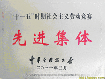 大明廚具獲評”十一五“時(shí)期社會主義勞動(dòng)競賽先進(jìn)集體