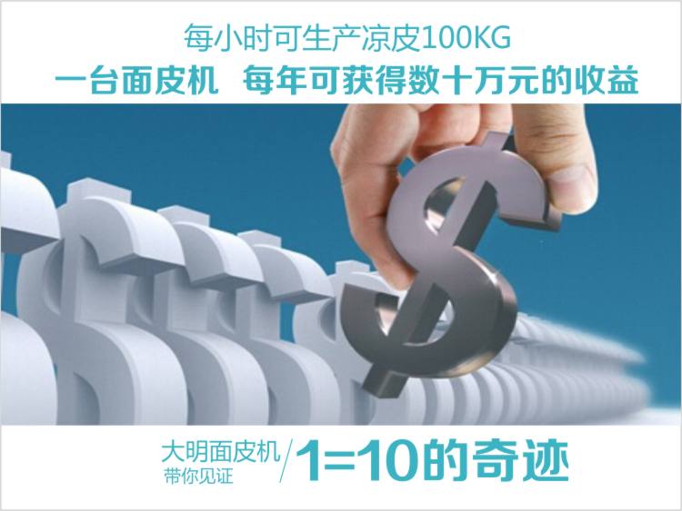 生產(chǎn)面皮效率每小時可達100kg
